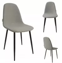 Dankor Design 4 kėdžių rinkinys, DankorDesign DSW medžiaga, smėlio spalvos, grafito metalinės kojos