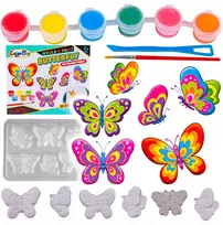 DK „Pasidaryk pats“ rinkinys PAGAMINK MAGNETĄ Liejimo teptuku Dažai „pasidaryk pats“ SPALVOSIOS DRUGELĖS