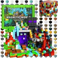 Magnetiniai blokeliai CUBES BLOCKS rinkinys iš 300 kaladėlių + 15 NEMOKAMŲ FIGŪRIŲ