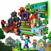 MAGNETINIAI BLOKAI MIX MINECRAFT 200 ELEMENTS RINKINYS KUBŲ BLOKAI