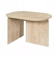 Intesi Umor ovalus kavos staliukas 72x53 cm modernus travertinas (Dydis: universalus