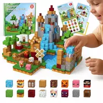 Ramiz Magnetiniai statybiniai blokeliai 3D pikselių kubeliai kubeliai XL 100 el vaikams žaislas