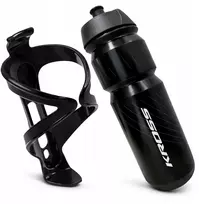 KROSS dviračio buteliukas 750ml su juodu BASKET 2in1 MTB BIKE SET