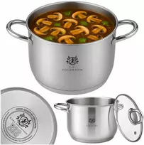 Karl Hausmann INDUKCINĖS DUJINĖS 1,3L 14cm nerūdijančio plieno indukcinis PUODAS SU DANGČIAIS