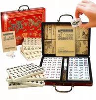 MAHJONG KINŲ ŠEIMOS STO ŽAIDIMAS + KINŲ KLASIKINIS ŽAIDIMO DĖKLAS
