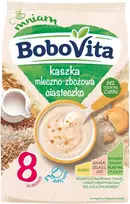 BOBOVITA PIENINIAI IR GRŪDŲ SAUSAINIAI PO 8 MĖNESIŲ 210g