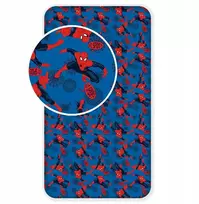 Jerry Fabrics Medvilninė paklodė 90x200 Žmogus-voras, mėlynas