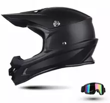 Crossa Full Face MTB dviračio šalmas paspirtukui, M dydis 57-58 cm + Google