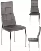 Mebel Elite MINŠTA VIRTUVĖS KĖDĖ SVETAINEI VALGOMO VIRTUVĖ VELIURAS Pilkas MOLLY