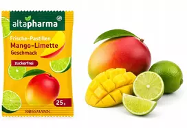 altama Pastilės be cukraus Mango Lime Pastilės Be glitimo Be laktozės