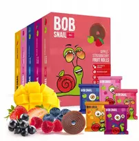 Vaisių suktinukų rinkinys 5 x 100 g Bob Sraigė 500g