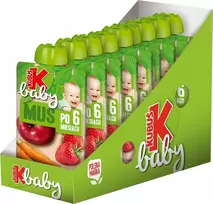 Kubuś Mikė Baby MUS obuolių braškių morkų 9x