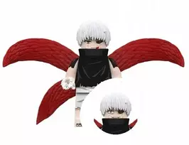 WM Ken Kaneki be kaukės iš Tokyo Ghoul minifigūrėlė kaladėlėms