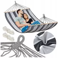 DOMAREX DIDELIS DVIMENYS SODO HAMAKAS STRONG XXL 290x150 CM GALVAS 120 CM + VIRVĖS