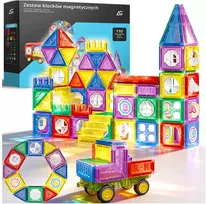 ARSA GO MAGNETINIAI KONSTRUKCINIAI BLOKAI DIDELIS 3D UGDYMO RINKINYS XXL 110 EL.