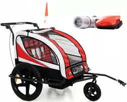 All4Baby PAKABA SULANKSTAMAS DVIRAČIO PRIEKABAS AL04 LED DAŽYMAS 3 SPALVŲ