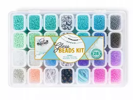 Craft Universe Karoliukų rinkinys, skirtas „pasidaryk pats“ apyrankėms, skyreliams, raidėms ir virvelėms kurti
