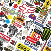 Dviračio arba motociklo lipdukų rinkinys, LAMINUOTA UV