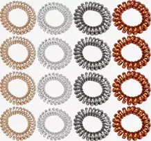 GUMĖS 16 Vnt. SPIRALINIAI PLASTIKINIAI PLAUKŲ KETELĖS, ILGUS, TEMPAMOS