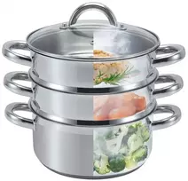 SSW Vitalo garų puodas 4,3 l 24 cm garintuvas su 2 įdėklais