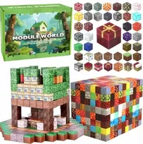 Doris MAGNETINIŲ BLOKŲ KUBAS BIG SET 150 EL MODULE WORLD MIX