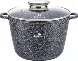 Aukštas marmurinis puodas su dangčiu, aromato rankenėlė 6,2 l / 24 CM KlönBerg