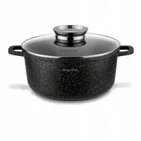INDUKCINIS puodo dangtis KIETOS DUJOS Konighoffer Pollo Juodas 4,5l 24cm