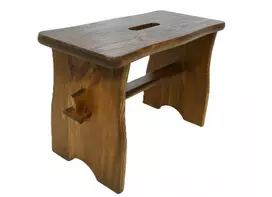 Arms-Kutek MEDINĖ KĖDĖ AUKŠTA KĖDĖ 26 CM DĖŽIŲ GRAIKIŲ RIEŠUTŲ SPALVOS KĖDĖ ZYDEL