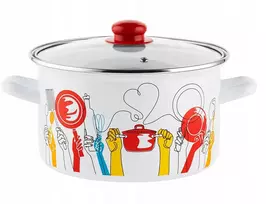 Emalia Pleszew Emaliuotas puodas PEPITO ENAMEL PLESZEW 22 CM 4,7L