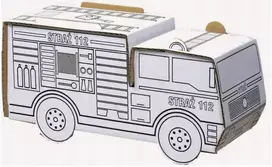 DreamLine DAŽYMO KARTONO AUTOMOBILIŲ FIRE BRITAIN
