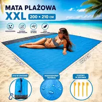Profi ID BEACH KILMĖS PIKNIKO ANTLODĖ PAPLŪDŽIO KEMPINGAS 210 x 200 cm DIDELIS ATSPIRUS VANDENIUI + DĖKLAS