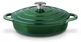 PUODAS Ketaus emalio keptuvė Žalias Round Konighoffer 3L 28x7cm