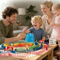 Bedee DOMINO BLOCKS 1000 EL SPALVOTAS STATYBINIŲ ŽAISLŲ RINKINYS