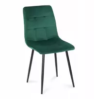 Escal 042 VELUR kėdė, minkšta, ŽALIOS metalinės kojos