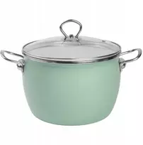 Silesia Emalia Tradicinis emaliuotas puodas MARYNA 5l celadon GAS INDUCTION SILESIA