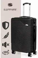 DIDELIS KELIONINIS lagaminas ant ratukų, BAGAŽAS pagamintas iš ABS, tvirtas, XXL KOMBINACIJA Sapphire DUO