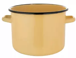 Emaliuotas puodas Emalia Pleszew Smooth 22 cm 7L kremas indukcijai