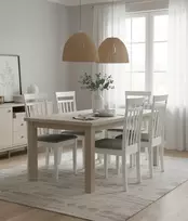 Minkšta MEDINĖ virtuvės kėdė, BALTA, kieta, tvirta, valgomajam, 1 vnt