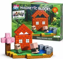 MAGNETINIŲ KONSTRUKCINIŲ BLOKŲ UGDYMO RINKINYS VAIKAMS 85 EL