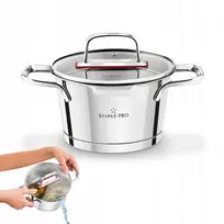 Plieninis PUODAS INDUKCINIS nerūdijantis DIDELIS dujos Starke Pro Speziale 1.6L 16cm
