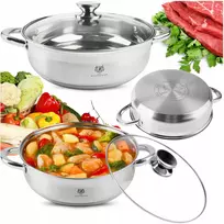 Karl Hausmann INDUKCINĖS DUJINĖS 7,6L 32cm nerūdijančio plieno indukcinis puodas SU MAŽAI KIETUS DANGIU