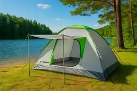 Malatec 4 asmenų kempingo turistinė palapinė, didelis vandeniui atsparus šeimos baldakimas