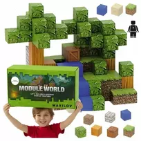 MAGNETINIŲ BLOKŲ MIŠINIS MINECRAFT - KUBAS 500 ELEMENTŲ + 25 FIGŪRĖS