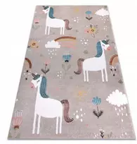 Dywany Uszczow VAIKŲ KILIMAS FUN 80x150 cm UNICORN smėlio spalvos