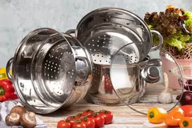 Yermos GARINIMO PUODAS Garų puodas 4 vnt 5L 24cm INDUKCINĖS Dujos 9244