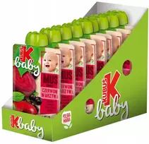 KUBUŚ Baby serbentų burokėlių putėsiai 100g Sveikas skanus desertas vaikams