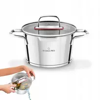 Plieninis PUODAS, INDUKCINIS, NERŪDijantis, dujos Starke Pro Speziale 2.2L 18cm