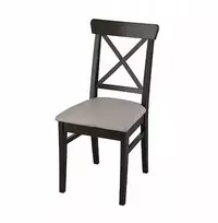 Ikea INGOLF minkšta kėdė ruda-juoda, Nolhaga pilkai smėlio spalvos