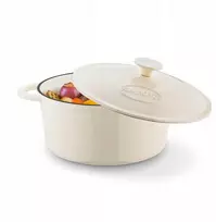 Keptuvė Ketaus Indukcinė žąsų viryklė Kreminė Ovali Retro Konighoffer 5L