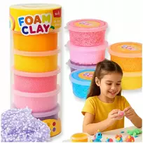 PLASTIKOS MASĖS PUTOMOLIS SU KUMULIAIS FOAM CLAY rutulinės putos